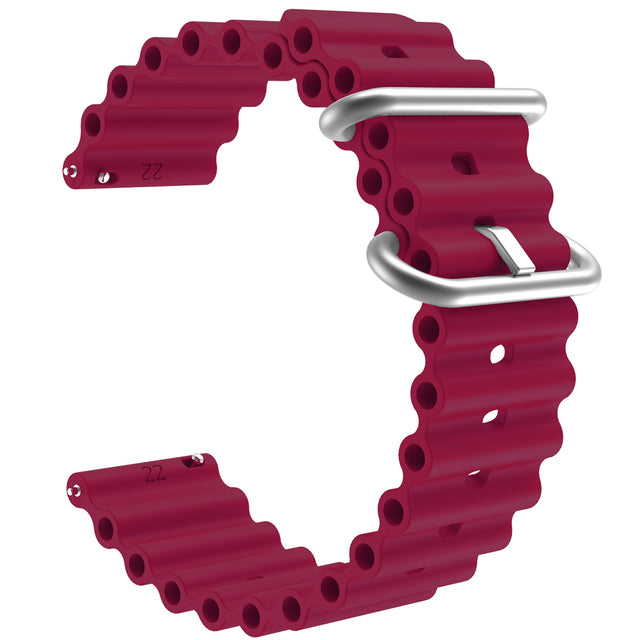 maroon-ocean-bands-garmin-forerunner-945-watch-straps-nz-ocean-band-silicone-watch-bands-aus