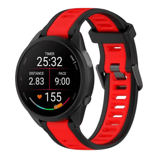 black-red-google-pixel-watch-3-(45mm)-watch-straps-nz-dual-colour-silicone-watch-bands-aus