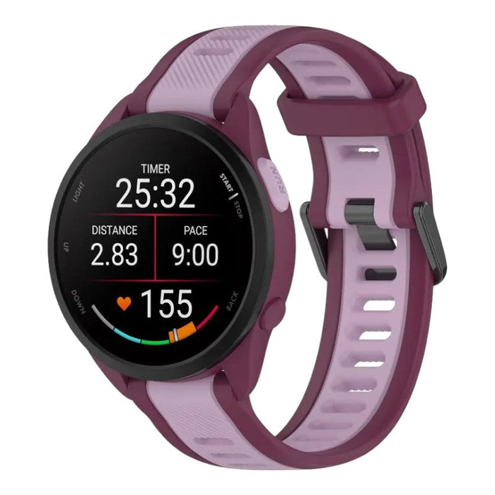 berry-lilac-garmin-approach-s70-(47mm)-watch-straps-nz-dual-colour-silicone-watch-bands-aus