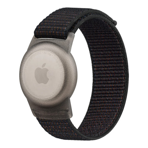 Childrens-Apple-AirTag-compatible-Nylon-Velcro-Watch-Straps-nz-aus-black