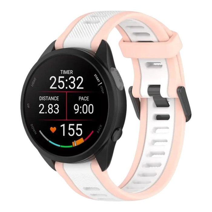 pink-white-garmin-vivoactive-4s-watch-straps-nz-dual-colour-silicone-watch-bands-aus