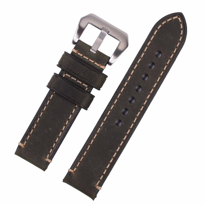 green-black-buckle-ticwatch-gth-watch-straps-nz-retro-leather-watch-bands-aus