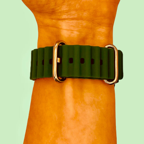 army-green-magnetic-sports-samsung-galaxy-watch-fe-watch-straps-nz-ocean-band-silicone-watch-bands-aus