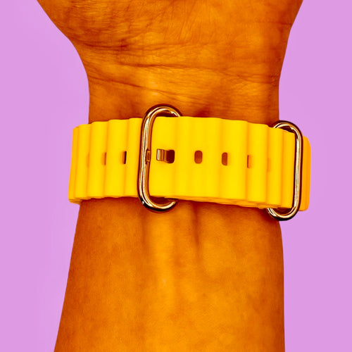 yellow-ocean-bands-garmin-approach-s70-(47mm)-watch-straps-nz-ocean-band-silicone-watch-bands-aus