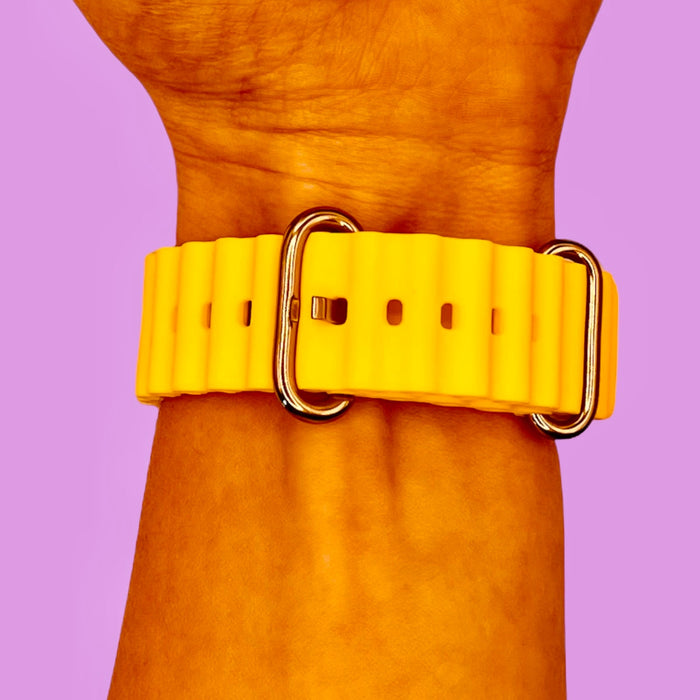 yellow-ocean-bands-huawei-18mm-range-watch-straps-nz-ocean-band-silicone-watch-bands-aus