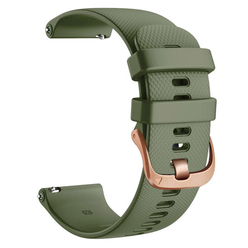 army-green-rose-gold-buckle-samsung-galaxy-watch-6-classic-(47mm)-watch-straps-nz-silicone-watch-bands-aus