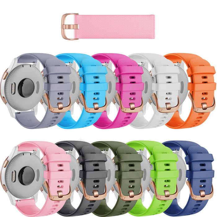 white-rose-gold-buckle-garmin-forerunner-265-watch-straps-nz-silicone-rose-gold-buckle-watch-bands-aus