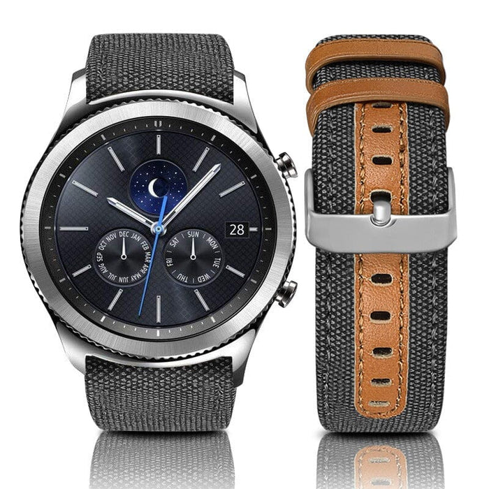 charcoal-rose-gold-buckle-samsung-galaxy-watch-fe-watch-straps-nz-denim-watch-bands-aus