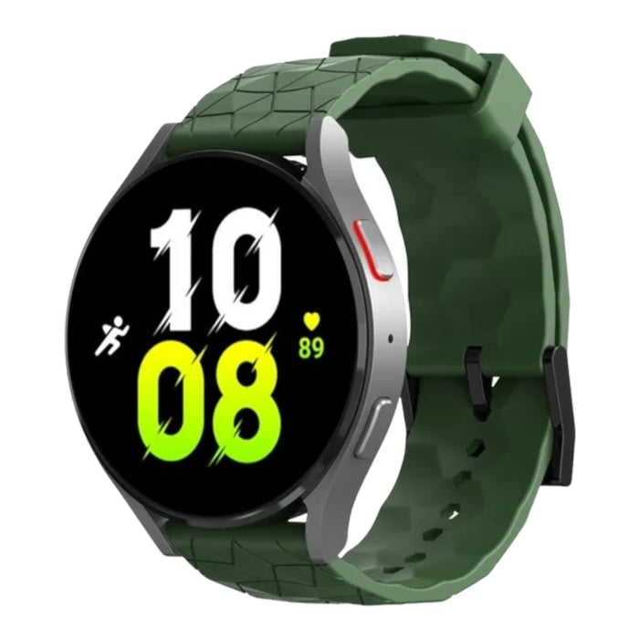 army-green-hex-pattern-garmin-quatix-5-watch-straps-nz-silicone-football-pattern-watch-bands-aus