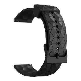 black-hex-pattern-huawei-18mm-range-watch-straps-nz-silicone-football-pattern-watch-bands-aus