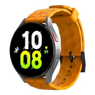 orange-hex-pattern-garmin-approach-s70-(42mm)-watch-straps-nz-silicone-football-pattern-watch-bands-aus