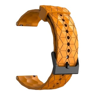 orange-hex-patterngarmin-forerunner-265-watch-straps-nz-silicone-football-pattern-watch-bands-aus