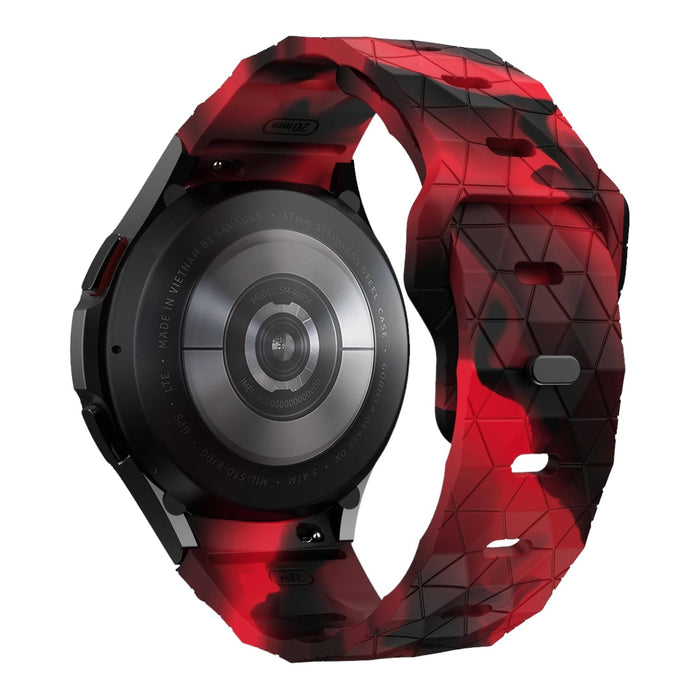 red-camo-hex-patternxiaomi-redmi-watch-3-active,-lite-youth-watch-straps-nz-silicone-football-pattern-watch-bands-aus