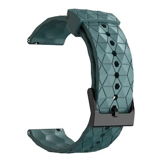 stone-green-hex-pattern-garmin-instinct-3-(50mm)-watch-straps-nz-silicone-football-pattern-watch-bands-aus