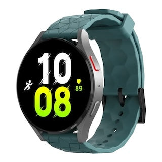 stone-green-hex-pattern-garmin-fenix-8-(43mm)-watch-straps-nz-silicone-football-pattern-watch-bands-aus