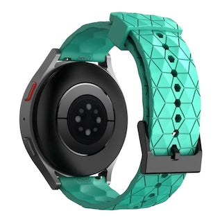 teal-hex-pattern-garmin-approach-s44-watch-straps-nz-silicone-football-pattern-watch-bands-aus