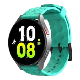 teal-hex-patternhuawei-20mm-range-watch-straps-nz-silicone-football-pattern-watch-bands-aus