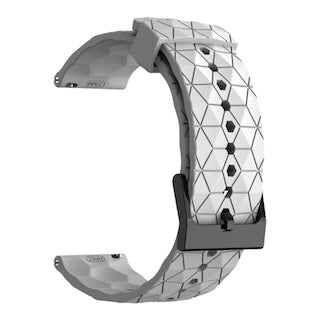 white-hex-pattern-garmin-fenix-8-(43mm)-watch-straps-nz-silicone-football-pattern-watch-bands-aus