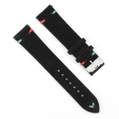 black-red-green-garmin-fenix-5s-watch-straps-nz-suede-watch-bands-aus