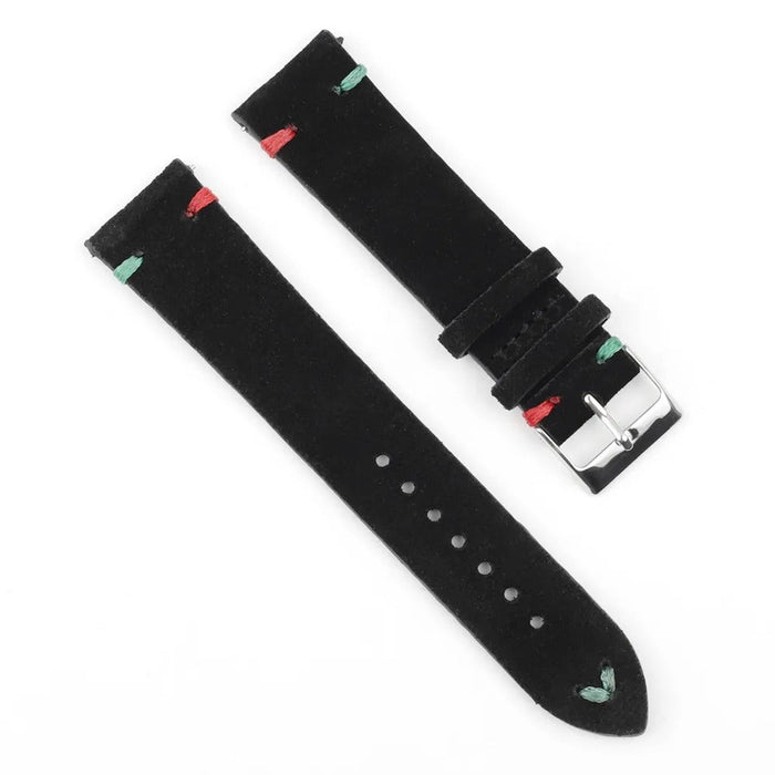 black-red-green-garmin-instinct-e-(45mm)-watch-straps-nz-suede-watch-bands-aus