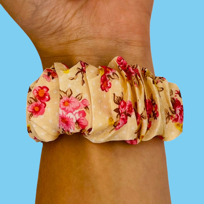 pink-flower-fossil-women's-gen-4-q-venture-hr-watch-straps-nz-scrunchies-watch-bands-aus