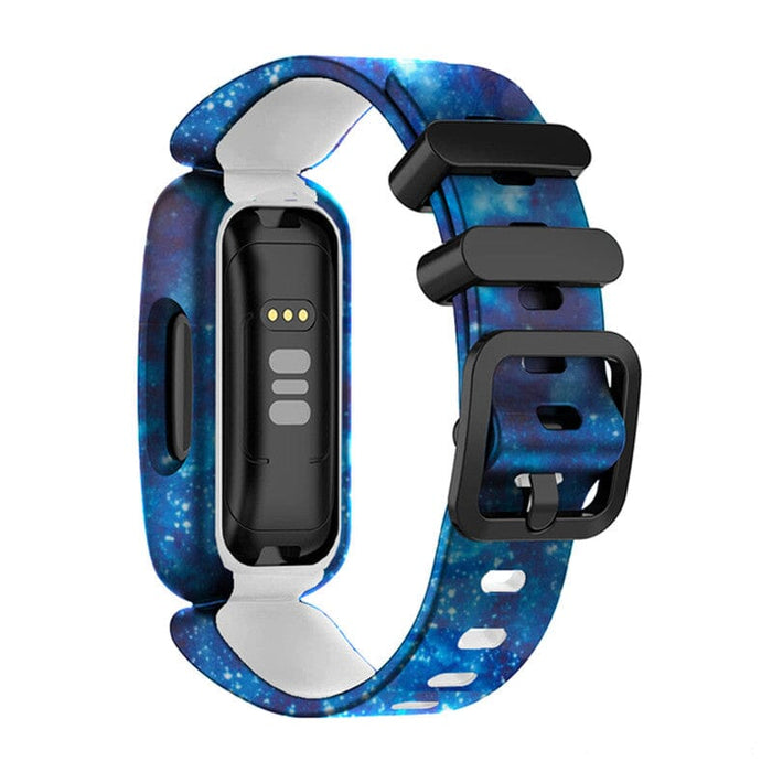 Silicone Pattern Fitbit Inspire 2 compatible Watch Straps