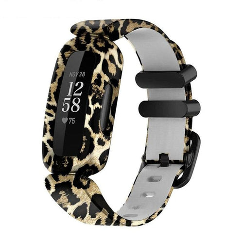 replacement-Silicone-Fitbit-Ace-3-watch-straps-leopard