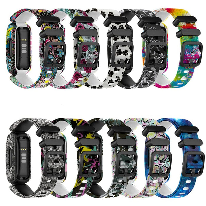 replacement-Silicone-Fitbit-Ace-3-watch-straps-black-swirl