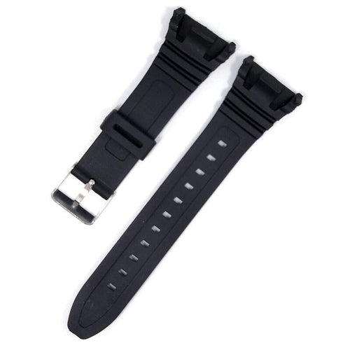 Black Silicone Watch Straps Compatible with the Casio W-96H NZ