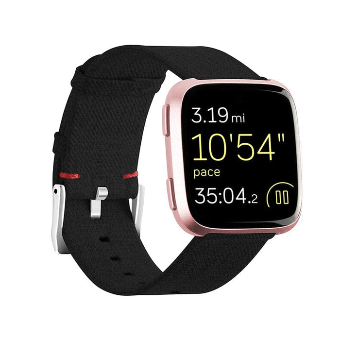 fitbit-versa-watch-straps-nz-sense-canvas-watch-bands-aus-black