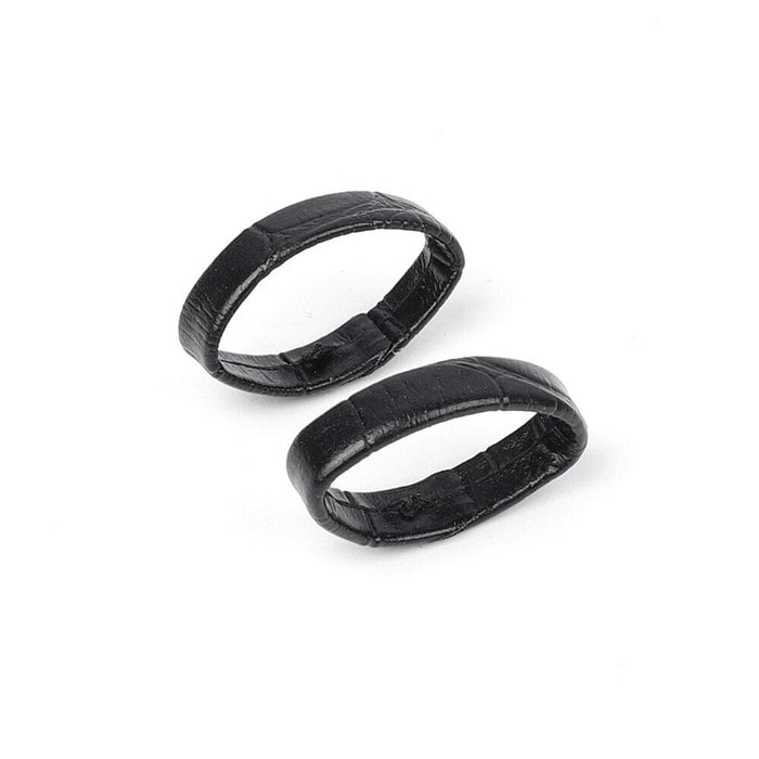 Pair of Leather Watch Strap Band Keepers Loops Compatible with the Armani Exchange 22mm Range